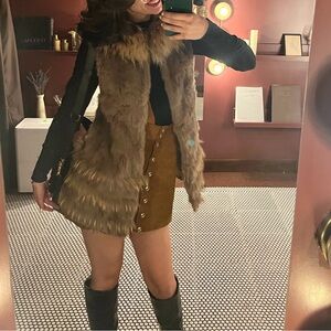 Brown Suede Vintage Overalls